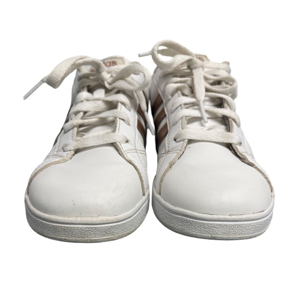 Adidas Neo Comfort Footbed Striped Sneakers Women’s 6 White - Picture 4 of 11